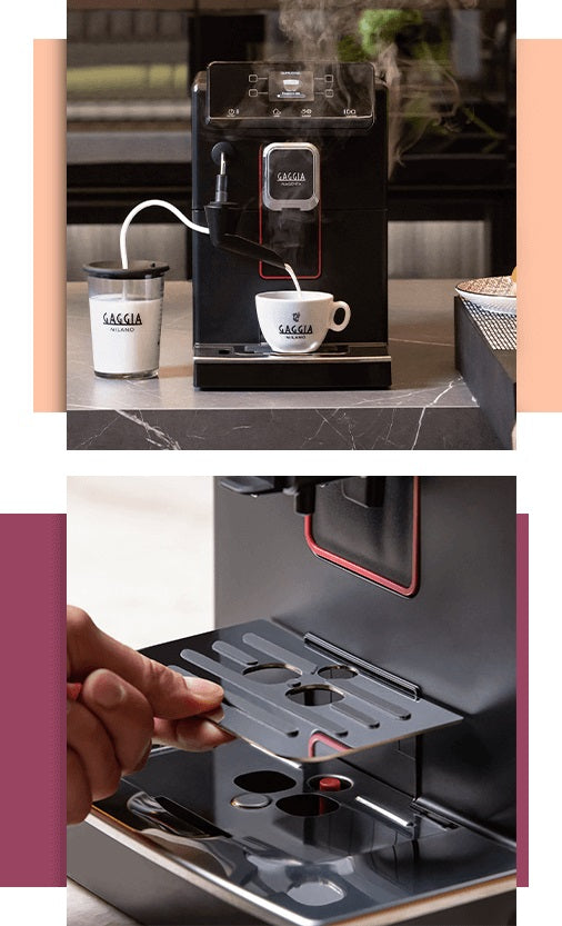 Cafeteira Maquina Gaggia Expresso Italiana Automática Magenta Milk com Moedor
