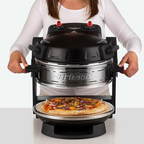 Forno de Pizza Ariete Elétrico Duplo para 2 pizzas em 4 minutos com pedras refratárias antiaderente
