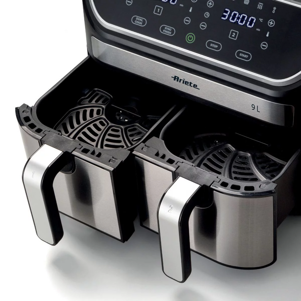 Fritadeira Air Fryer Digital Dual 9L Metal Ariete Cesto Duplo