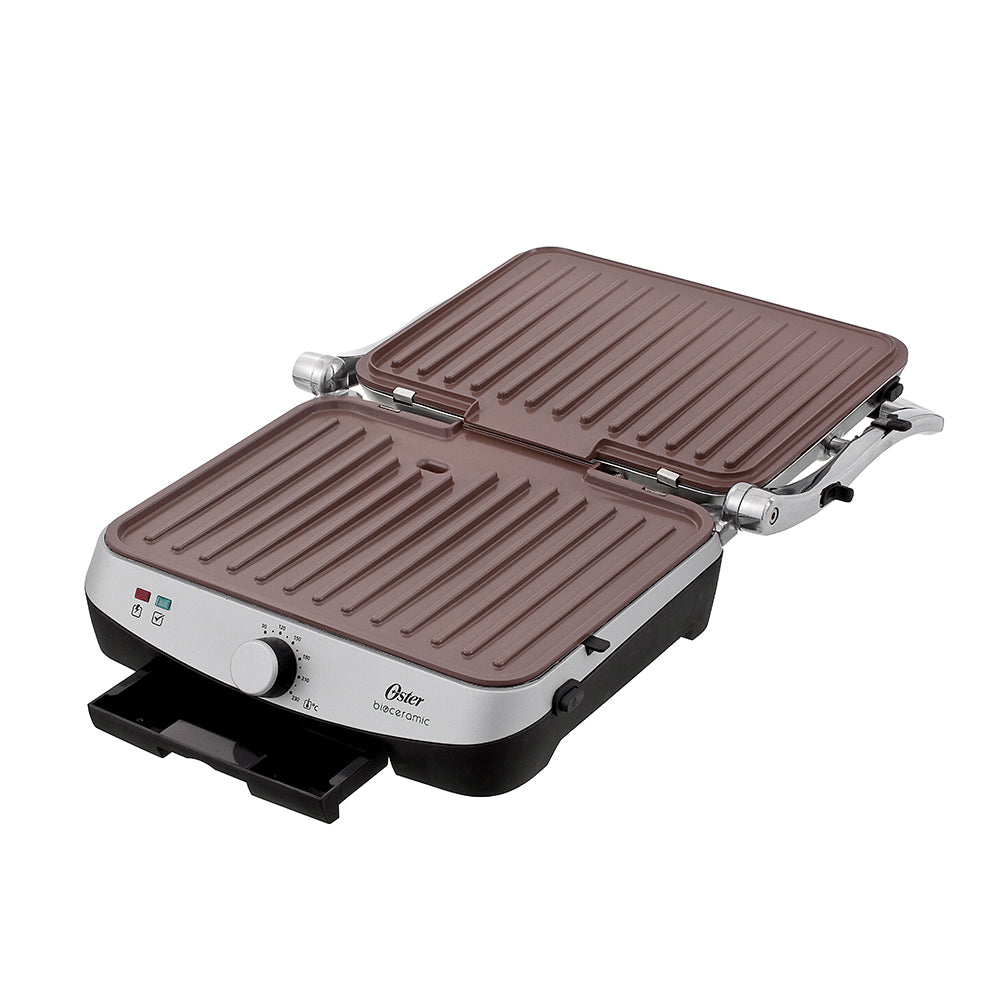 Grill Sanduicheira Oster Bioceramic 2 Em 1 Inox