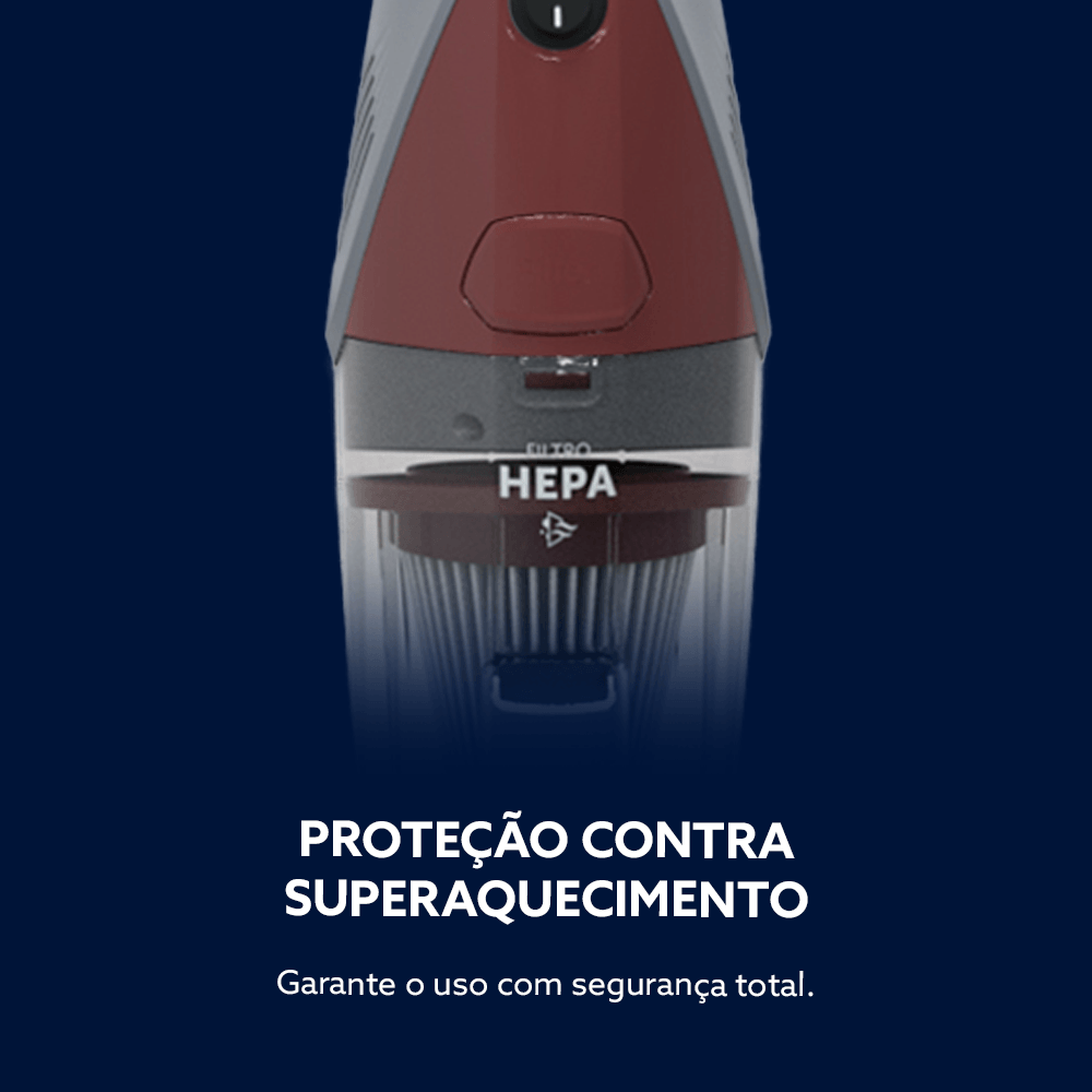 Aspirador de Pó Vertical Oster Stick 2 em 1 600W Filtro HEPA 1L
