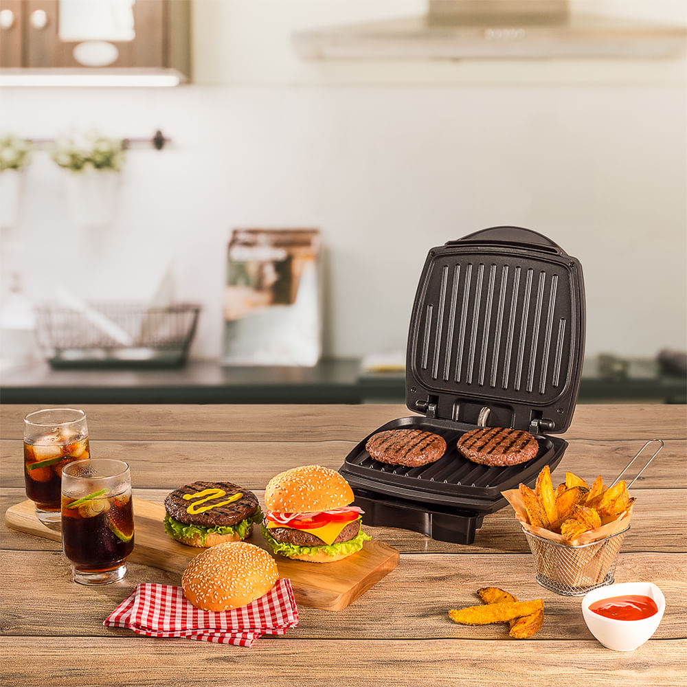 Grill Sanduicheira Elétrico Burguer Oster 2 em 1 com Estufa