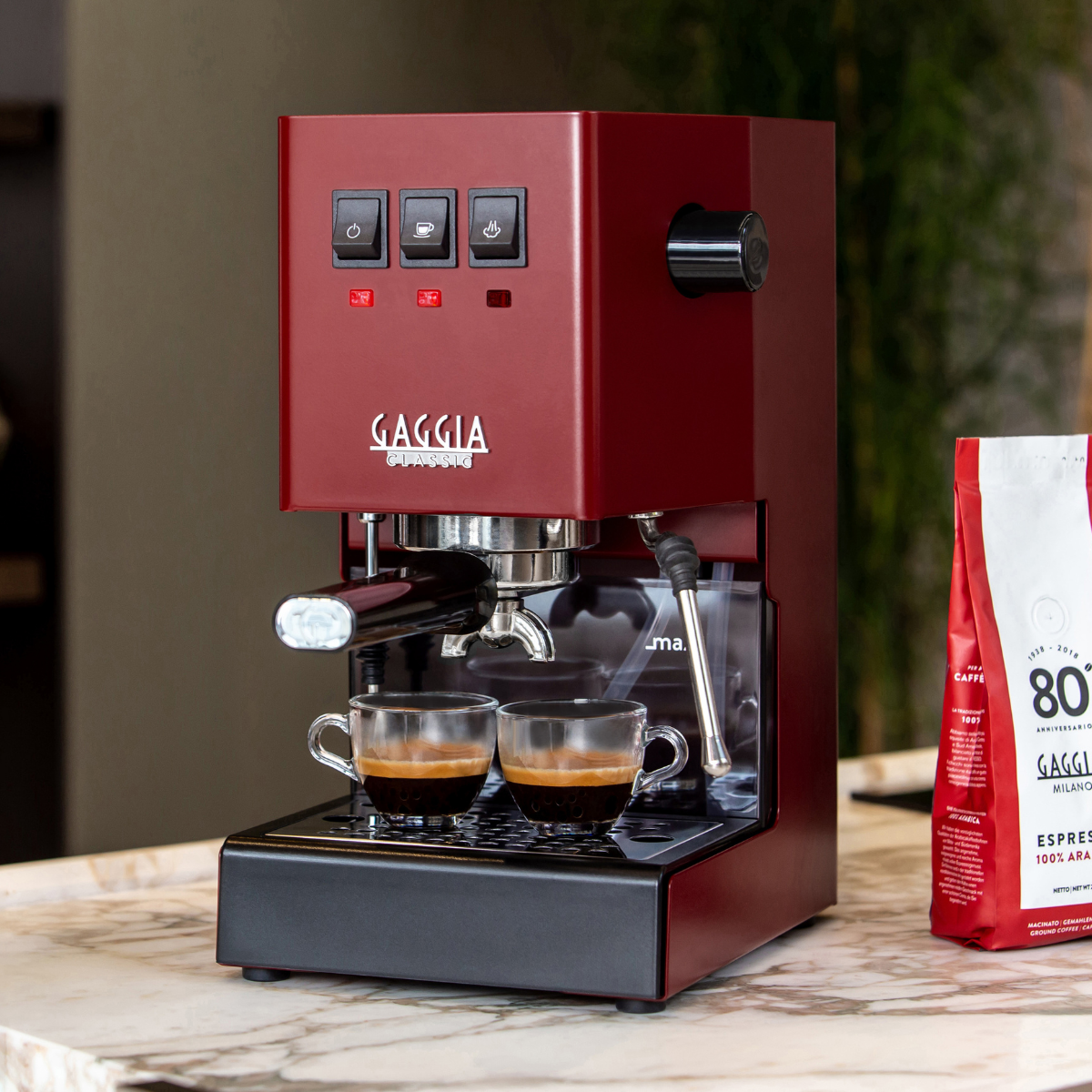 Cafeteira Italiana Gaggia Classic Pro E24 Espresso Manual Vermelha