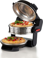 Forno de Pizza Ariete Elétrico Duplo para 2 pizzas em 4 minutos com pedras refratárias antiaderente