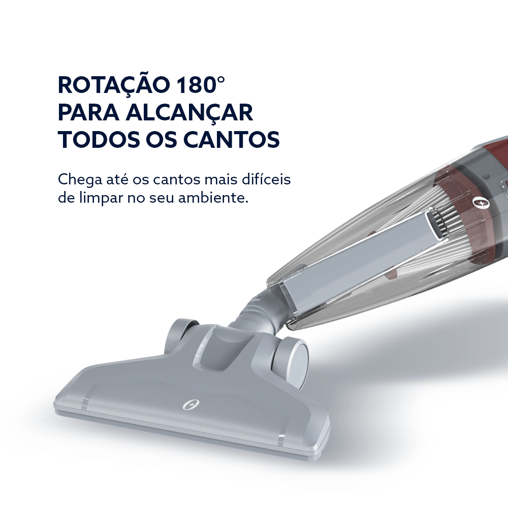 Aspirador de Pó Vertical Oster Stick 2 em 1 600W Filtro HEPA 1L