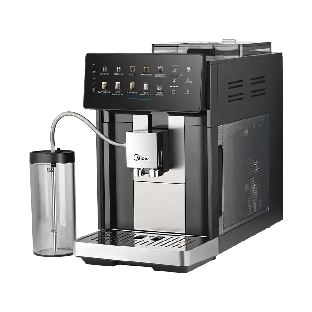 Cafeteira Mídia Maquina Espresso Automática 8 bebidas Reservatório de leite 7 níveis de moagem Série Pro CFA15P