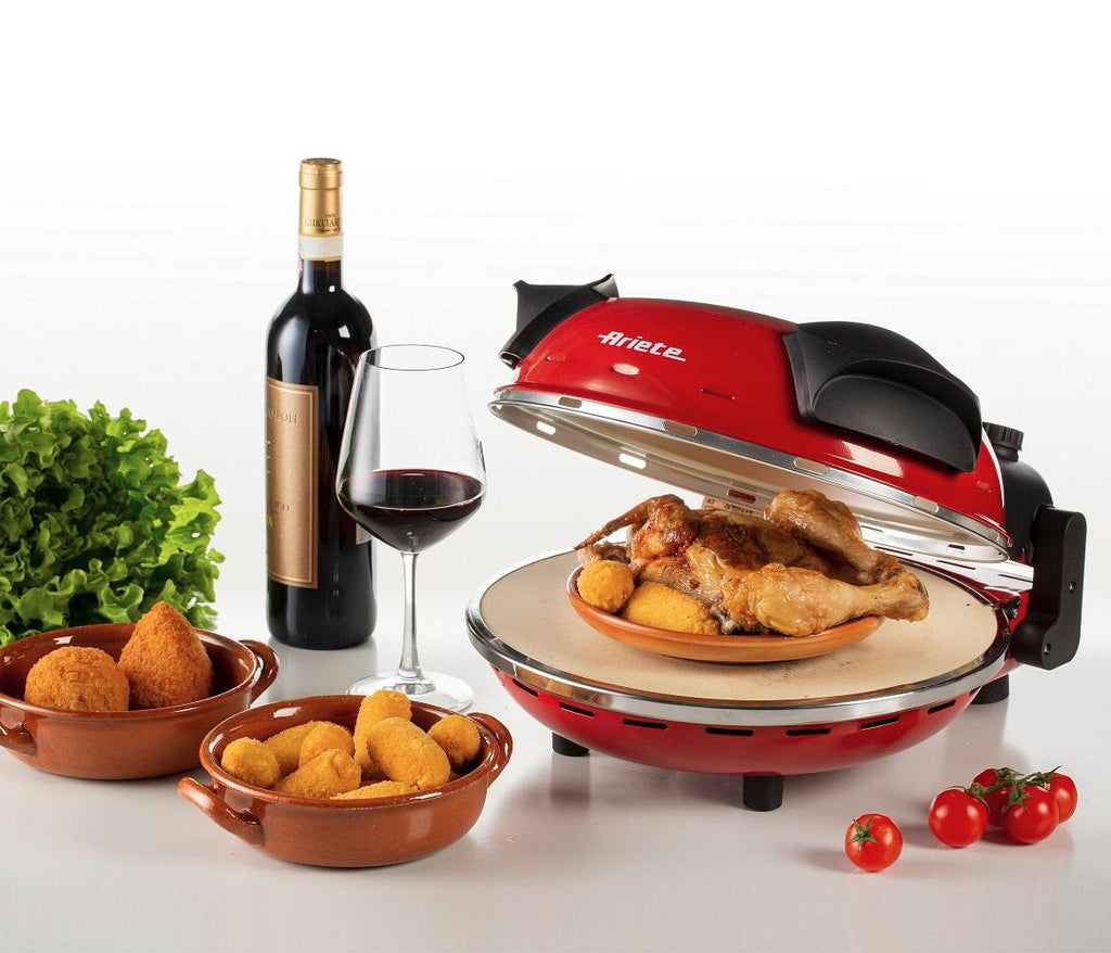 Forno de Pizza e Massas Ariete Elétrico Portátil Smart Vermelha 1200W