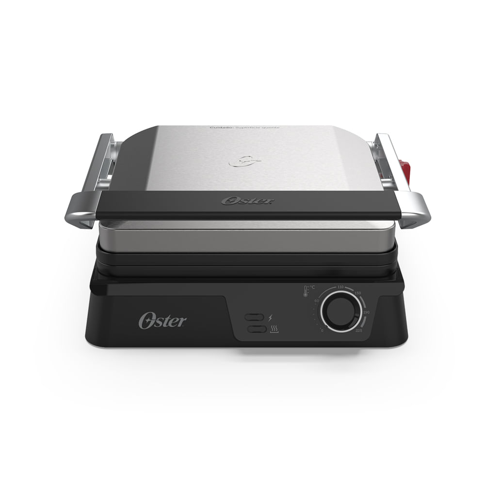 Grill Elétrico Multiuso Inox Oster 2 em 1 OGRL610