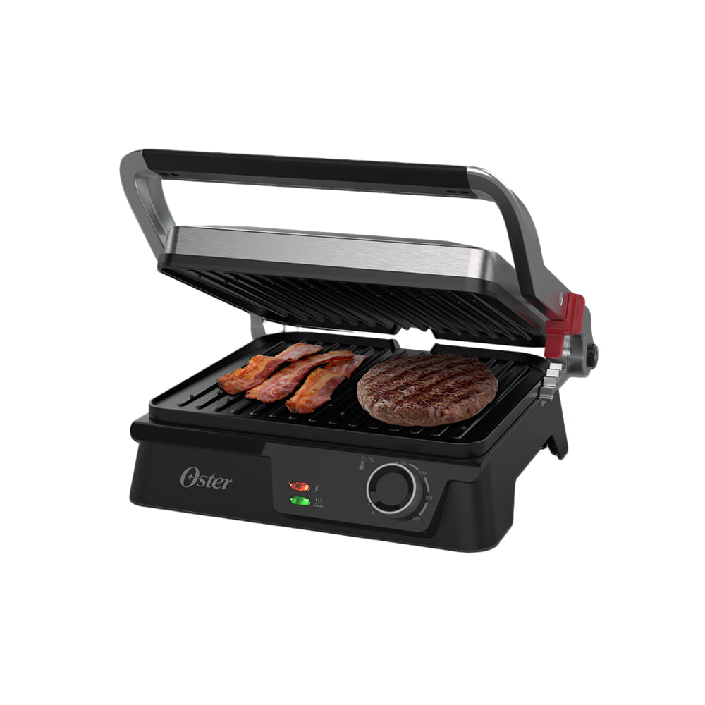 Grill Elétrico Multiuso Inox Oster 2 em 1 OGRL610