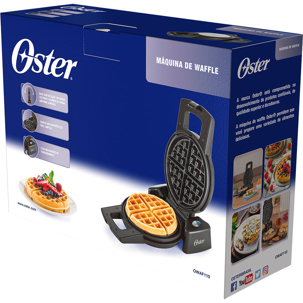 Máquina de Waffle Oster Perform 180 Preto