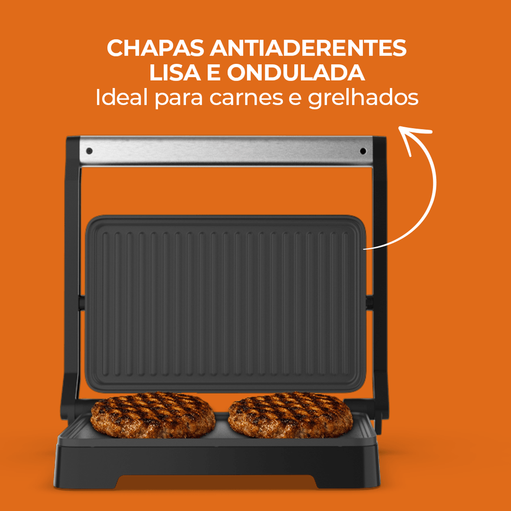 Grill Cadence Click Inox 1200W Antiaderente GRL200