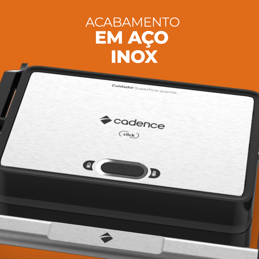Grill Cadence Click Inox 1200W Antiaderente GRL200
