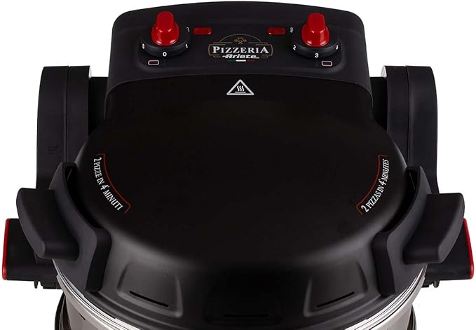 Forno de Pizza Ariete Elétrico Duplo para 2 pizzas em 4 minutos com pedras refratárias antiaderente